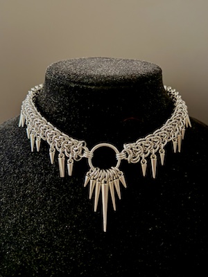 Elf weave spiked necklace
